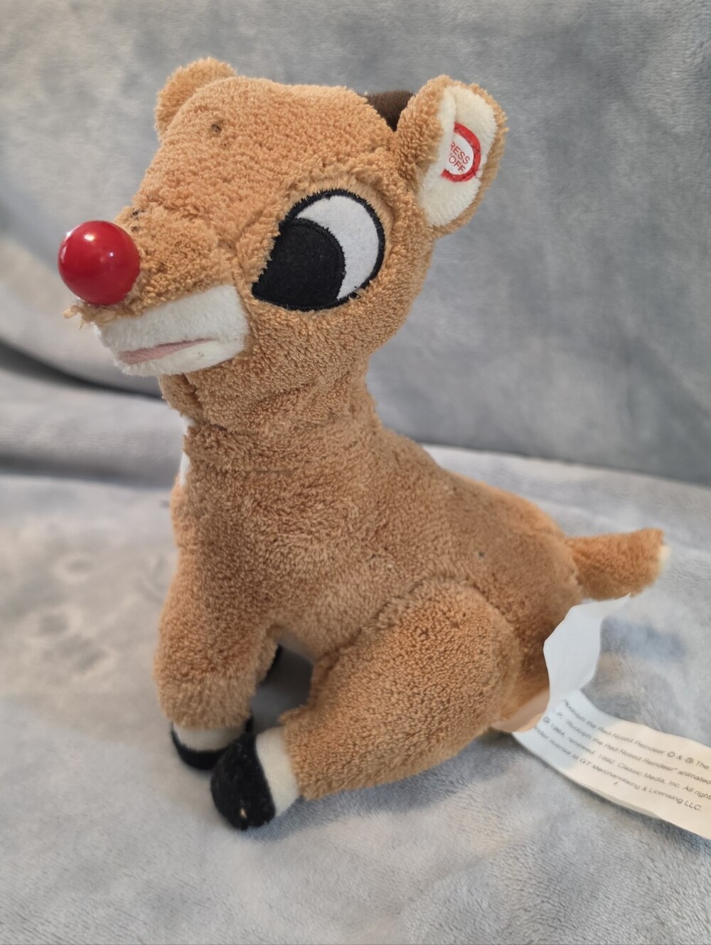 GEMMY ELECTRONIC SINGING RUDOLPH RED NOSE REINDEER - 9"